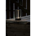 Konstsmide Batteri bordlampe EDISON M USB IP54, antracit d�mpbar
