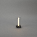 Konstsmide Batteri bordlampe EDISON XS USB IP54, antracit d�mpbar