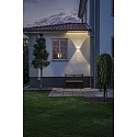 Konstsmide LED outdoor wall luminaire CHIERI, IP54, Up/Down, 6 LEDs, 8W 3000K 400lm, white aluminium / clear glass