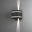 Konstsmide Udendørs wall luminaire CEREMONA up / down IP54, antracit, opal, gennemsigtig 