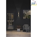 Konstsmide LED outdoor wall luminaire CREMONA, 2 FX-stripes + light beam, 3W 3000K 360lm, anthracite alu / clear glass / frosted acrylic
