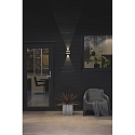 Konstsmide Udendørs wall luminaire CEREMONA up / down IP54, antracit, opal, gennemsigtig 