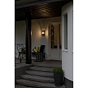 Konstsmide Udendørs wall luminaire BRINDISI E27 IP54, sort, gennemsigtig