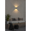 Konstsmide wall luminaire GELA up / down IP54, dark grey 