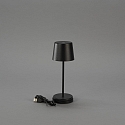 Konstsmide Batteri bordlampe VENCE MINI USB IP54, sort d�mpbar