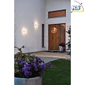 Konstsmide HighPower LED outdoor wall luminaire MONZA, with side effect, 3W 3000K 160lm, silver grey, massive aluminium