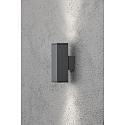 Udendørs wall luminaire MONZA up / down GU10 IP44, antracit, gennemsigtig