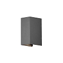 HighPower LED outdoor wall luminaire CREMONA, Up/Down, adjustable beam, 3W 3000K 460lm, anthracite / clear