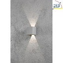 Konstsmide HighPower LED outdoor wall luminaire CREMONA, 3W 3000K 460lm, grey aluminium / clear acrylic, adjustable light outlet