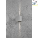 Konstsmide HighPower LED outdoor wall luminaire CREMONA, 3W 3000K 460lm, grey aluminium / clear acrylic, adjustable light outlet