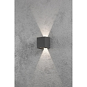 Udendørs wall luminaire CREMONA IP54, antracit, gennemsigtig 