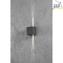 Udendrs wall luminaire CREMONA IP54, antracit, gennemsigtig 