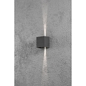 Udendørs wall luminaire CREMONA IP54, antracit, gennemsigtig 