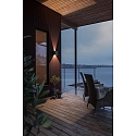 Udendørs wall luminaire CREMONA IP54, antracit, gennemsigtig 