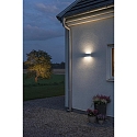 Udendørs wall luminaire CHIERI up / down IP54, opal, hvid 