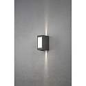Konstsmide Udendørs wall luminaire CREMONA justerbar IP54, antracit, opal, gennemsigtig 
