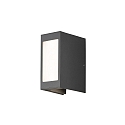 Konstsmide Udendørs wall luminaire CREMONA justerbar IP54, antracit, opal, gennemsigtig 