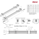 Hera LED long field linear luminaire SlimLite CS LED HO+, 180 rotatable, 119.5cm, dimmable (1-10V), 24.7W 4000K