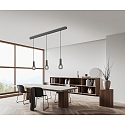 Helestra Pendel GARA 1-flamme E27 IP20, sort chrom d�mpbar