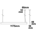 Pendellampe Raster Up+Down up / down, til VDU-arbejdsstation IP40