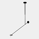 Pendel INVISIBLE SINGLE FIXED LED 1-flamme, drejelig, vipbar IP20, sort d�mpbar