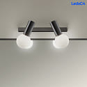 LEDS C4 wall and ceiling luminaire MIST DOUBLE E14 IP44, black