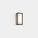 wall and ceiling luminaire SKAT MINI 200MM flat, impact resistant, on/off IP65, brown 