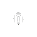 LEDS C4 Bordlampe COCKTAIL LED med touch-d�mper, konisk IP20, hvid d�mpbar