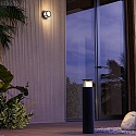 LEDS C4 Udendørs wall luminaire ONE rund IP54, opal, sort