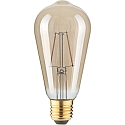 Lyskilde Edison p�reformet ST64 GOLD omskiftelig ST64 klar E27 2,5W 180lm 1800K 320� CRI 80-89 