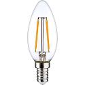 LED Filament Lyskilde kerteformet C35, E14, 2,5W, 2700K, 250lm