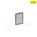 LightMe Mirror clamp luminaire DONNA LED, square, IP44, CCT, incl. GX53 6W 2700K/4000K 500lm, silver leaf