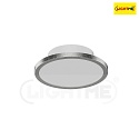 LightMe Ceiling luminaire DISK-1, 1-flame, IP44,  14.5cm, CCT, incl. GX53 8W 2700K/4000K 650lm, silver leaf