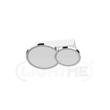 Loftlampe AQUA DISK-2 2-flammer, CCT Switch, omskiftelig GU10 IP44, chrom, blank 