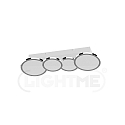 Loftlampe AQUA DISK-4 4-flammer, CCT Switch, omskiftelig GU10 IP44, chrom, blank 