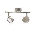 Loftlampe POWERLENS SPOT 2-flammer, direkte GX53 IP20, mat, satin, titan