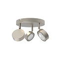 Loftlampe POWERLENS SPOT 3-flammer, direkte GX53 IP20, mat, satin, titan