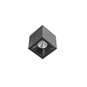ceiling luminaire SQUARE CEILING LED IP20, black dimmable