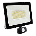 LED Overflade projekt�r ISPOT XL, 47W, 6600lm, 4000K, IP54, inkl. PIR Sensor, sort