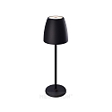 battery table lamp TAVOLA up / down, dimmable IP54, black, white matt dimmable