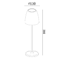 Megatron Batteri bordlampe TAVOLA up / down, d�mpbar IP54, sort, hvid mat d�mpbar