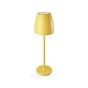 Batteri bordlampe TAVOLA up / down, d�mpbar IP54, gul, hvid mat d�mpbar