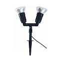 Spytlampe CAPPI 2-flammer E27 IP44, sort d�mpbar