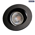 Recessed ring DECOCLIC, round, IP20, opening  6.8cm, 230V / 12V, swiveling, incl. GU10- and GU5.3 socket