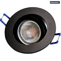Megatron ceiling recessed luminaire round, swivelling GU10 IP20, black dimmable