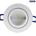 Megatron ceiling recessed luminaire round, rigid GU10 IP20, white dimmable