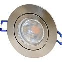 Megatron Indbygnings loftlampe DECOCLIC 68MM / GU10 + GU5.3 rund, stiv GU10 IP44, jern b�rstet d�mpbar