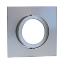 Indbygnings loftlampe DECOCLIC 68MM / GU10 + GU5.3 firkantet, svingbar GU10 IP20, aluminium, s�lv d�mpbar
