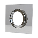 Indbygnings loftlampe DECOCLIC 68MM / GU10 + GU5.3 firkantet, svingbar GU10 IP20, chrom, blank d�mpbar