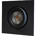 Installationshus DECOCLIC 68MM / GU10 + GU5.3 firkantet, svingbar, sort mat